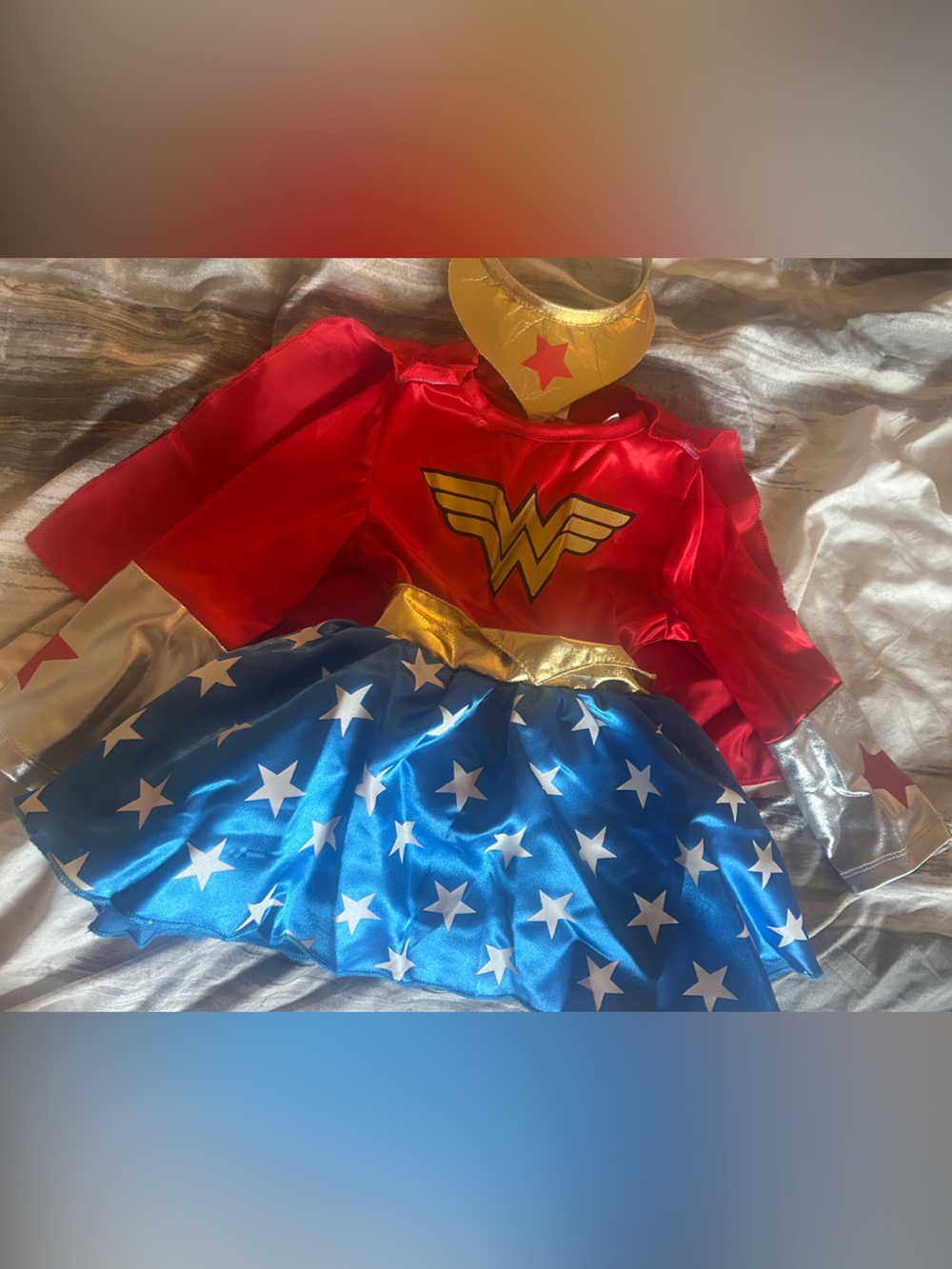 DC Wonder Woman Inspired Red, Blue & Gold Costume Dress